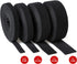 Reusable Hook & Loop Strong Grip Fastener Roll, 2" x 16' (2" Wide, 16 Feet Long), Black