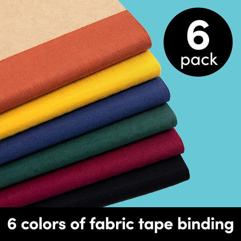 PAPERAGE 6-Pack Composition Notebook Journals, 120 Pages, Kraft Cover with Jewel Tone Spines, College Ruled Lined Paper, Small Size (8 in x 5.75 in) – For Home, Office or School Supplies by PAPERAGE
