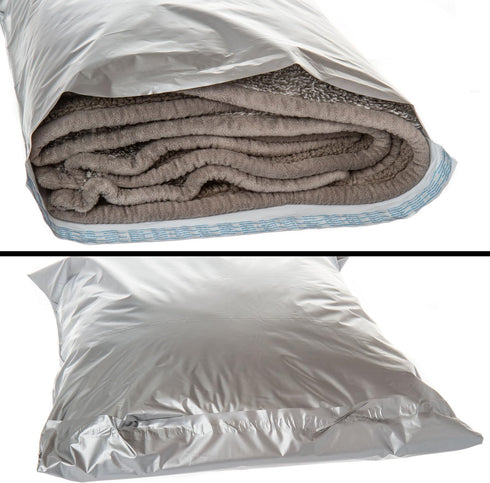 Redcats Jumbo Self-Seal Poly Mailer Bags 22x28 Inch 2 Pack Silver, 2.5 Mil