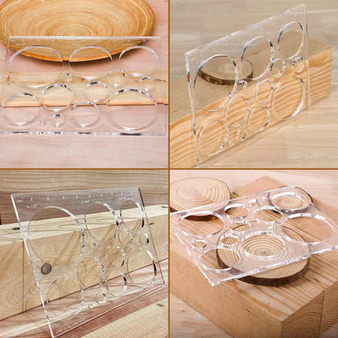 Monliful 10 7.9 inches 13 1 * in Router Jig Kit for Woodworking - Bowtie, Circle Inlay & Decorative Templates