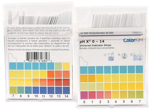 pH Strips, 0-14 Scale, for Testing Water pH, Made of Premium Litmus Paper (100 Strips)