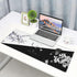 Black White Cherry Blossom Mouse Pad - Japanese Sakura Extended Desk Mat 80X30 cm for Gaming Laptop Desktop