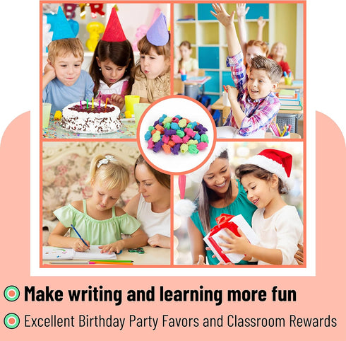 Mr. Pen - Erasers, Cap 60 Pack - Cute Colorful Animal Eraser Caps for Kids, Pencil Toppers, School Supplies
