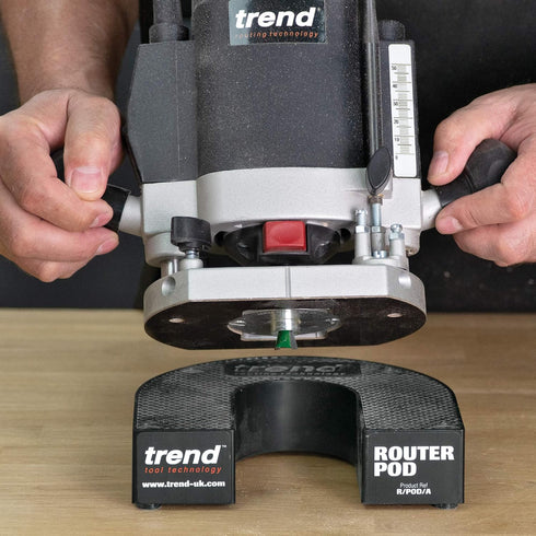 Trend U-Shaped Router Pod Stand for Workbench Safety and Storage, R/POD/A
