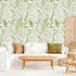 17.7''x354'' VEELIKE Vintage Green Fern Peel and Stick Wallpaper Tropical Herbs Leaf Wallpaper for Bedroom Powder Room
