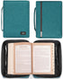 Christian Art Gifts Medium Bible Cover for Men/Women - Jesus Fish, Teal Canvas