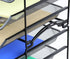 Simple Houseware 3 Tier Stackable Desktop Document Letter Tray Organizer, Black