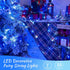 oopswow 100 Lights,33ft 8 LED Christmas Modes Extendable String Lights Outdoor Waterproof,Twinkle Fairy Lights Plug