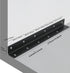4 Pack 10.8" Wood,275mm L Bracket, Heavy Duty Corner Brace, Metal Shelf Bracket Angle Bracket for Shelves, Black Metal