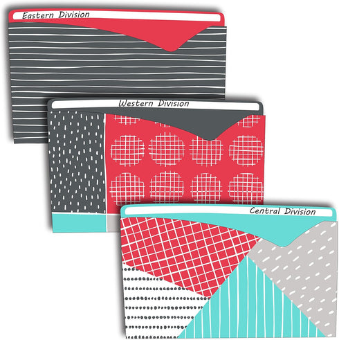 C-Line Write-On File Jackets, Pack of 6, Playful Pops Design (63540)