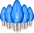 Holiday Lighting Outlet LED Smooth C7 Blue Replacement Christmas Light Bulbs for E12 Sockets, Energy Efficient Commercial Grade, 2 Diode 0.58 Watt (LED) Bulbs. Pack of 25 Bulbs by HLO Lighting