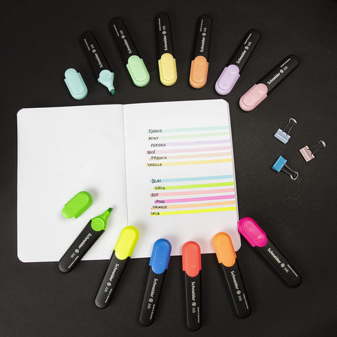Schneider Pastel Job Highlighter Marker, Chisel Tip, Mint, Box of 10