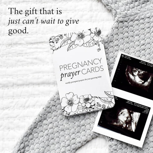 DUNCAN & STONE PAPER CO. 20 Pregnancy Milestone Cards - New Mom Essentials, Weekly Prayer, Bible Verse Signs, 42 Weeks