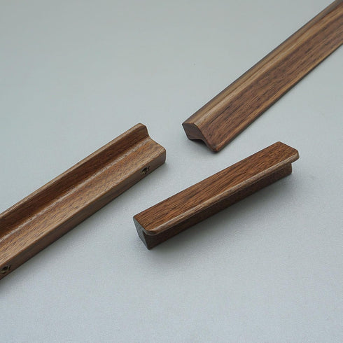 3" (3" Walnut Wood Drawer Pull Handle Rustic Dresser Knob Pulls Kitchen Cabinet Pull Hardware Hole Centers)