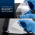 (Pack 4) Salon World Safety Black Face Shields - Ultra Clear Protective Full Face Shields to Protect Eyes, Nose
