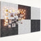 Large 11.8"x11.8" Felt Board Tiles for Wall, 30 Push Pins, Pack of 6 Pin Board Notice Boards for Home Office