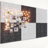 Large 11.8"x11.8" Felt Board Tiles for Wall, 30 Push Pins, Pack of 6 Pin Board Notice Boards for Home Office