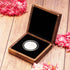 COSISO Single Walnut Wood Challenge Coin Presentation Display Box Storage Case and Plastic Coin Capsules