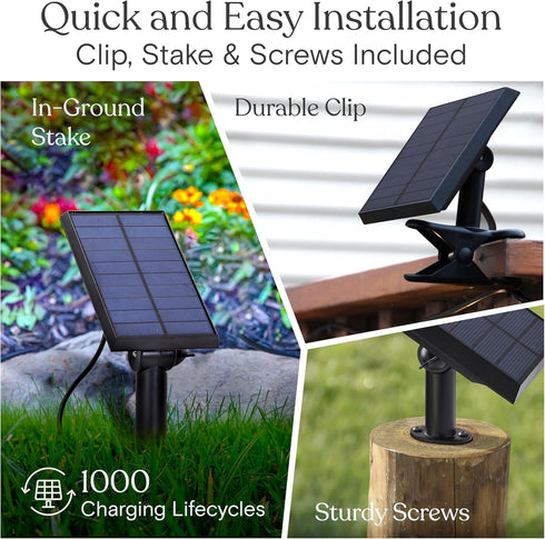 Commercial 27 Bulbs 1W Brightech Ambience Pro Solar Powered Outdoor String Lights - Grade Patio Lights with Ft Edison