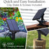 Commercial 27 Bulbs 1W Brightech Ambience Pro Solar Powered Outdoor String Lights - Grade Patio Lights with Ft Edison