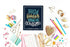 Throw Kindness Around Like Confetti: Navy Blue Notebook & Journal with Teal, Gold & White