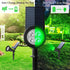 T-SUN Solar Spotlight LED Outdoor Wall Light, Green, IP65 Waterproof, 180 Adjustable, Auto-on/Auto-off for Garden,