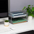 Mind Reader Stackable Paper Tray, 2 Pcs., Desktop Organizer, File Storage, Office, Metal Mesh, 13.5" L x 10" W x 7.25" H, Silver by Mind Reader
