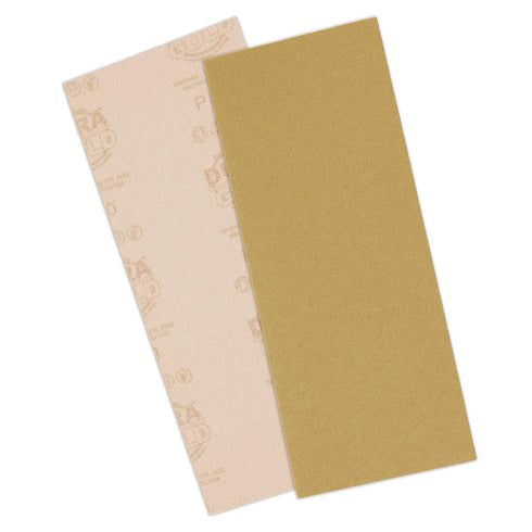 Dura-Gold Premium 1/2 Sheet Gold Sandpaper Sheets, 100 Grit (Box of 16) for Woodworking and Auto Paint