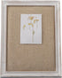 SOFE Small Bulletin Board for Desk, 12"×16" Cute Linen Pin Board with Rustic White Wood Frame for Office Living Room