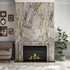 Stickyart Thick Grey Gold Liquid Marble Contact Paper for Cabinets, Peel and Stick Countertops for Kitchen Waterproof