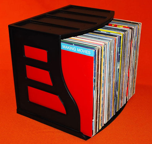 Vinyl Record Storage Holder, LP Box, Scrapbook 12x12 Paper Rack, Desktop Organizer, Stackable Filing Crate