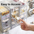 4 Set 2 Countertop, Prsildan Acrylic Drawer Makeup Organizer with Drawers, of Office Desk Organizers Accessories, Clear