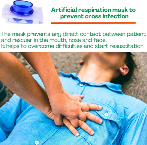 Generic (Set 4) CPR Mask Kit, Mouth to Mask Device, Mouth to Mouth Barrier, CPR Face Shields Pocket Mask, First Aid
