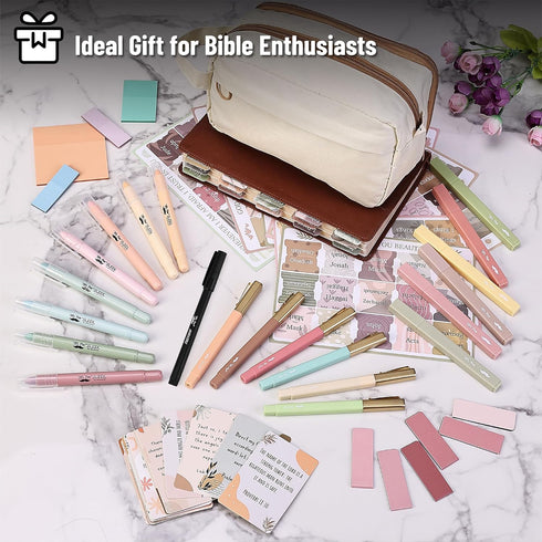 Mr. Pen Bible Journaling Kit, No Bleed Highlighters and Pens, Bible Study Tools, Gift Kit with Pencil Case