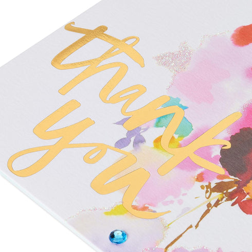 Watercolor Flower Thank You Card for Mother's Day
