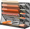 SUPEASY 5-Tier Wall File Organizer, Desk Organizer with 4 Pen Holders, Black