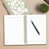 Boho Retro Daisy Floral Spiral Notebook, College Ruled 5.5×8.3 Inches Hard Cover Journal for Writing, Gifts for Women