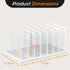 Kuntine.B 2 Pack Desk File Organizer, 7-Section Upright Mesh Desktop File Sorter for Home, Office & Classroom (White)