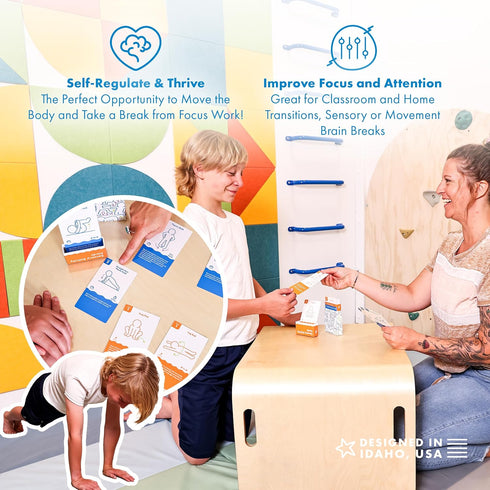 60 30 3 5 Harkla Sensory Activity Cards Therapist-Designed Brain Breaks for Kids | Double-Sided x Cards | No-Prep Self