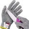 NoCry Kids Cutting Gloves, XS (8-12 Years) - 100% Food Grade Fishing Gloves with Level 5 Protection