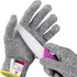 NoCry Kids Cutting Gloves, XS (8-12 Years) - 100% Food Grade Fishing Gloves with Level 5 Protection
