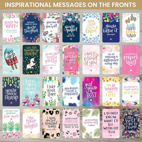 bloom daily planners Encouragement Card Deck, Cute Inspirational Quote Notecards, Set of Thirty Assorted Designs