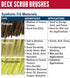 44438 12" 6 20 Weiler Block Size, X No. Of Rows, Wood Block, Polypropylene Fill, Deck Scrub Brush, Yellow