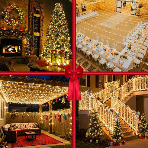 300 Dimmable 12 75FT LED Christmas Tree Lights, Connectable Christmas Lights Indoor with Timer Memory & & Modes