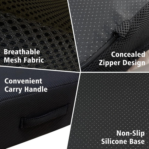 VGLCBBSTS 6-Inch Office Chair Booster Cushion Extra-Thick Height Increase Seat Pad with Dual-Layer Foam & Non-Slip