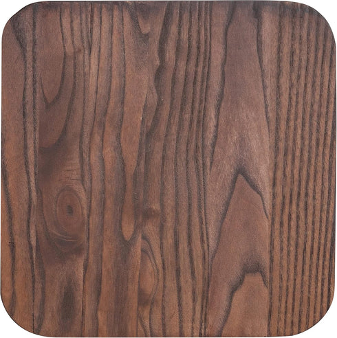 Flash Furniture Rustic Walnut Wood Seat for Colorful Metal Barstools (Pack of 1)