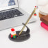 Christmas Novelty Pen and Leather Desk Pen Stand Holder, Unique Fun Writing Gift Pens, Office Home School Party Decor, Santa Claus, Santa hat, Christmas bell, Gold