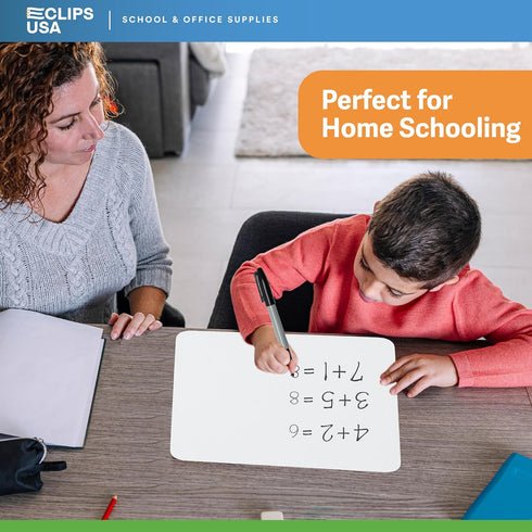 Dry Erase Board, Small White Boards, 9” x 12” Double Sided (12 Pack)
