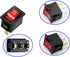 zdyCGTime 10A 250V AC Rocker Switch Power Socket, 3 Pin IEC320 C14 Inlet Module Plug Fuse, 2 Packs