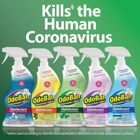 32 OdoBan Ready-to-Use Disinfectant and Odor Eliminator, Ounce Spray Bottle, Lavender Scent